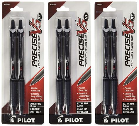 Pilot Precise V5 Rt 格納式リキッドインクボールペン 極細05mm レッドインク 6本 一番の