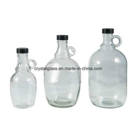 China Clear Glass Wine Bottle 500ml 1l 2l With Little Handle China