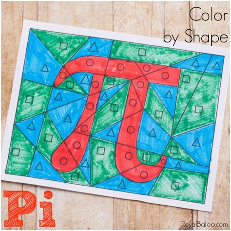Pi Color By Shape Fun Pi Activity For Kids Royal Baloo