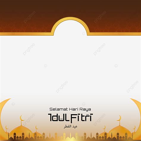 Hari Raya Banner Vector Design Images Golden Islamic Frame For Hari