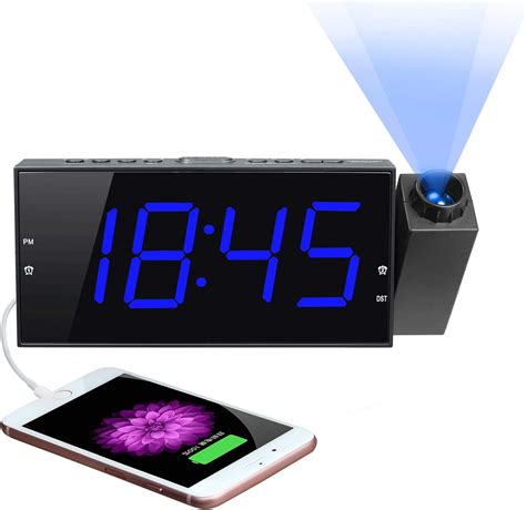 Projection Digital Alarm Clock For Bedroom Projector Clocklarge 7