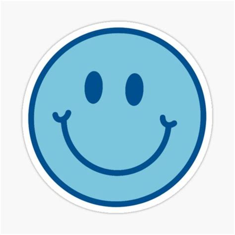 Blue Sticker By Art By Amanda In 2021 Blue Smiley Face Wallpaper
