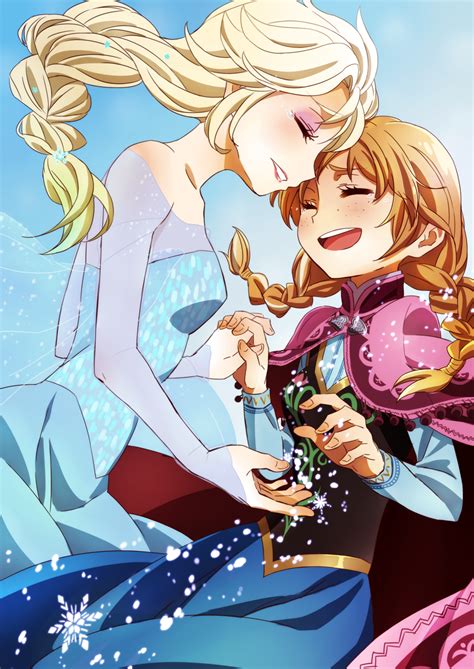 Elsa And Anna Anime Style Personnage Disney Dessin Manga Dessin Animé