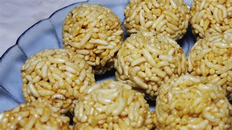 Murmura Ladoo Sweet Puffed Rice Balls Tea Time Snack Recipe Youtube
