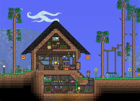 Complete terraria npc house requirements, design tutorial & ideas guide! The Guide's house : Terraria
