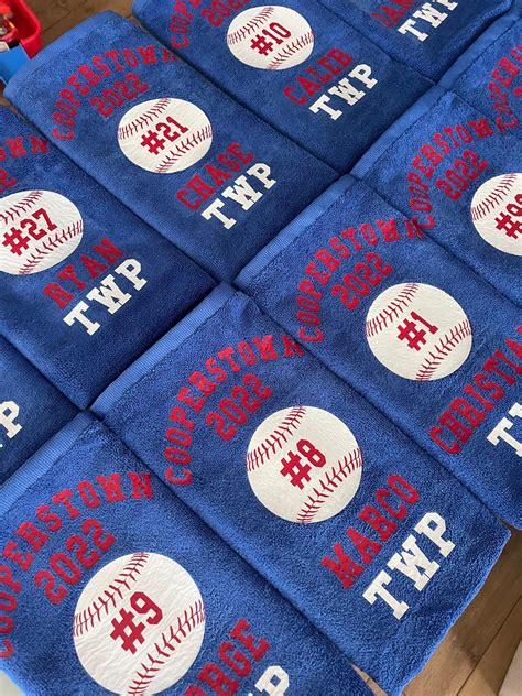 Cooperstown Pin Trading Towel Sports Rally Towel Baseball Etsy