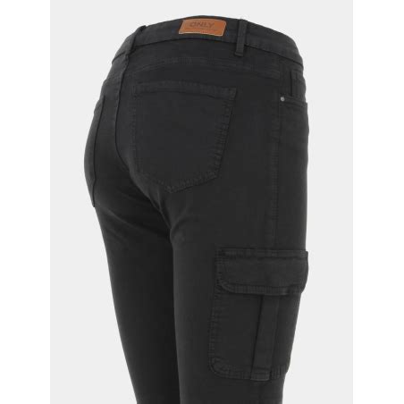 Pantalon Cargo Missouri Noir Femme Only Wimod