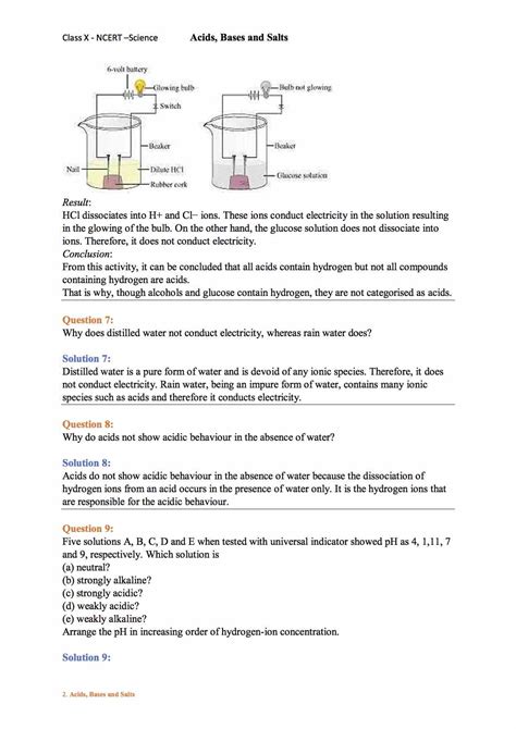 Ncert Solution For Class Science Chapter Acids Bases And Salts