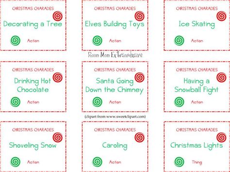 11 Best Images About Christmas Charades Games On Pinterest Christmas
