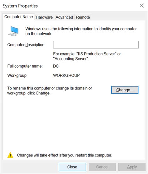 Create A Windows Demo Environment Rename Domain Controller Server
