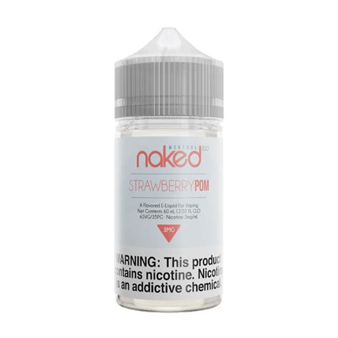 naked 100 menthol strawberry pom 60ml vape juice