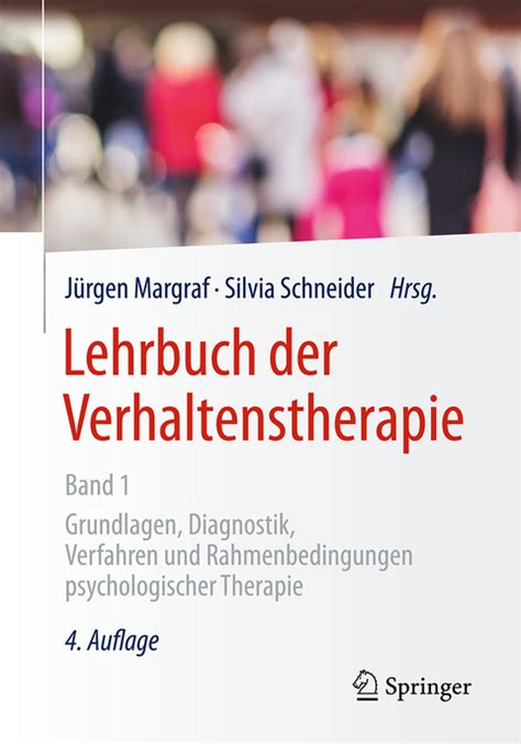 Lehrbuch Der Verhaltenstherapie Band 1 Von Jürgen Margraf Isbn 978 3