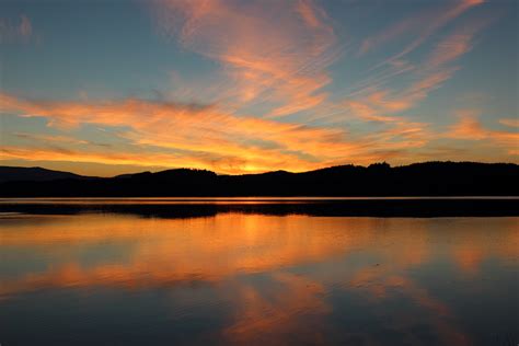 Free Images Afterglow Body Of Water Reflection Nature Horizon