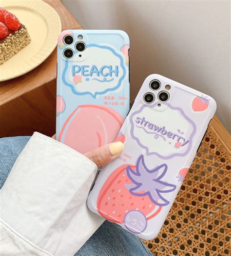 Cute Peach Phone Case For Iphone 7 7plus 8 8p X Xs Xr Xs Max 11 11pro Pennycrafts