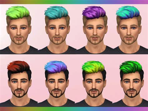 Wings Os0508 Male Hair Vibrant Recolors The Sims 4 Catalog