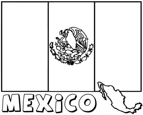 Mexican Flag Coloring Page K5 Worksheets