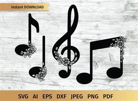 Music Notes Svg Music Svg Commercial And Personal Use Etsy Musical