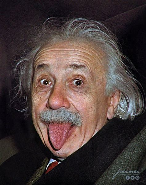 Albert Einstein In Color Tongue