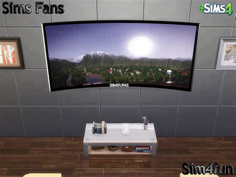 Simsung Hd 4k Curved Tv By Sim4fun At Sims Fans Sims 4 Updates