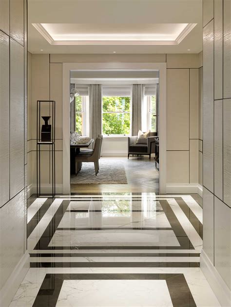 A Substantial Five Bedroom Lateral Apartment Marble Flooring Design