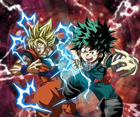 Disfruten de mi humilde historia. Goku & Midoriya | Anime crossover, Anime films, Dragon ...