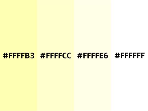 Converting Colors Hex Ffffb3