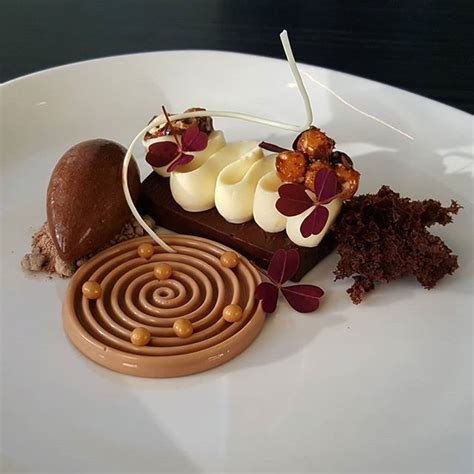 Novus fine dining supports ontario and canadian farmers as best we can, by using locally grown produce. Chocolate Terrine, Opalys Mousse, Chocolate Sorbet and Hazelnut #silikomartprofessional # ...