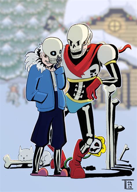 Humanized Sans And Papyrus By Laurafmeis On Deviantart