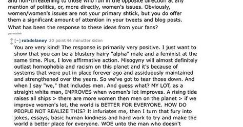 rob delaney twitter sensation and author explains why he s a feminist like a boss imgur