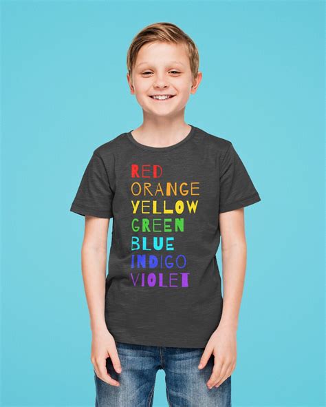Camisa De Color Arco Iris Para Niños Camiseta Para Niños Etsy España