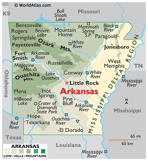 Arkansas Maps And Facts Arkansas Travel Map Of Arkansas Arkansas