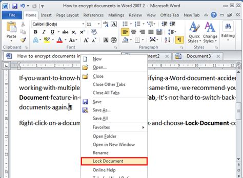 How To Encrypt Documents In Word