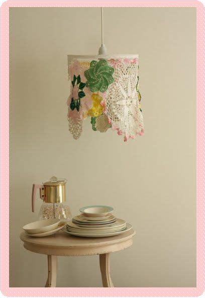 Cool Doilie Covered Lampshade Origami Lamps Lampe Crochet Crochet