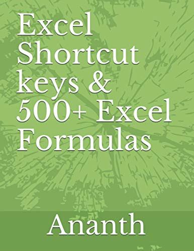 Excel Shortcut Keys And 500 Excel Formulas R Ananth 9798707558719