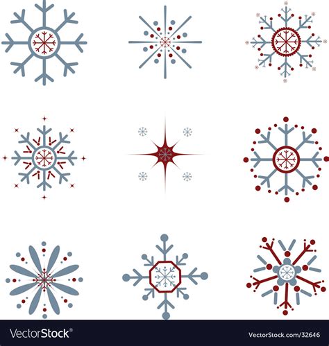 Snowflakes Royalty Free Vector Image Vectorstock