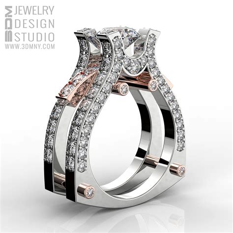 Custom Designed Engagement Ring 3d Cad Modeling And 3d Rendering ~ 3dm