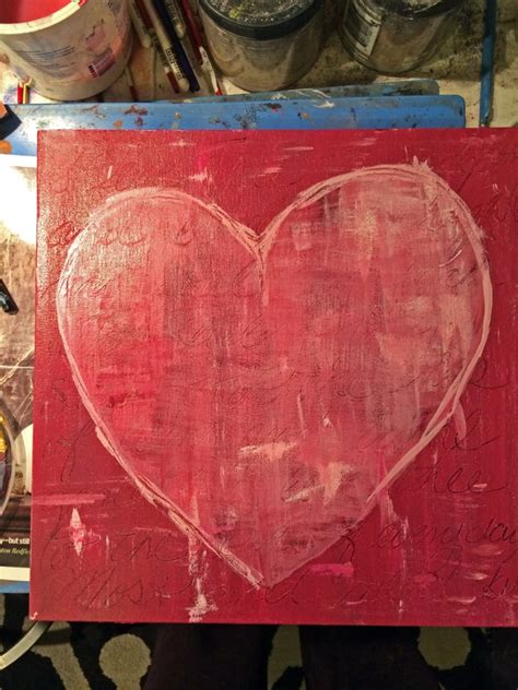 Diy Valentine Heart Painting Give Original Art Yes You Can Do This