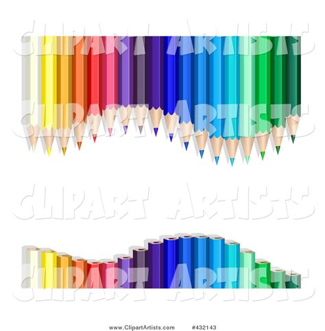 Wavy Colored Pencil Border Clipart By Oligo