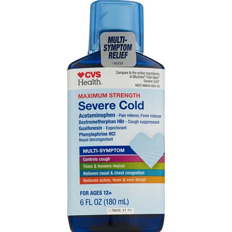 Cvs Health Maximum Strength Mucus Relief Severe Cold 6 Oz Fsa