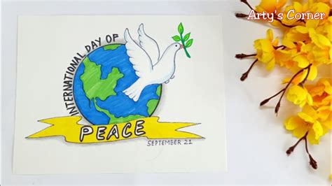International Peace Day Drawing On Peace How To Draw World Peace