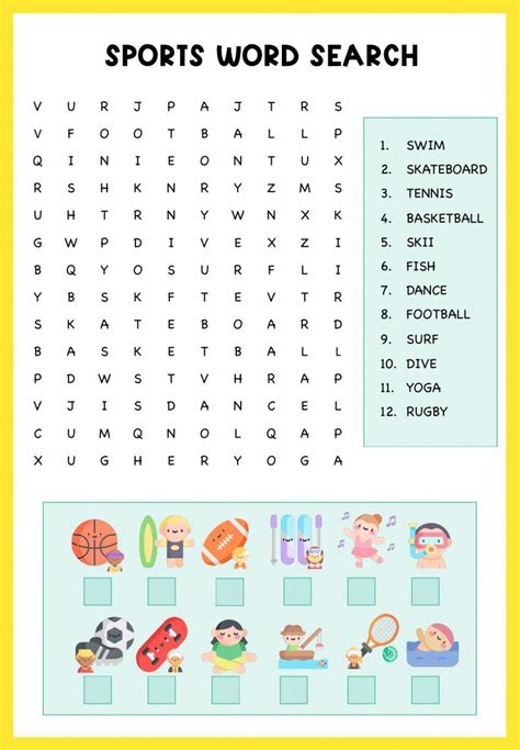 Sports Word Search Worksheet Live Worksheets