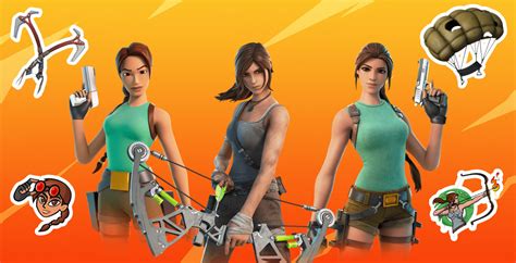 Lara Croft Has Officially Joined Fortnite Updated Raiding The Globe