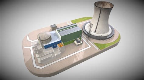 88 Beautiful Nuclear Power Plant 3d Model Free Mockup