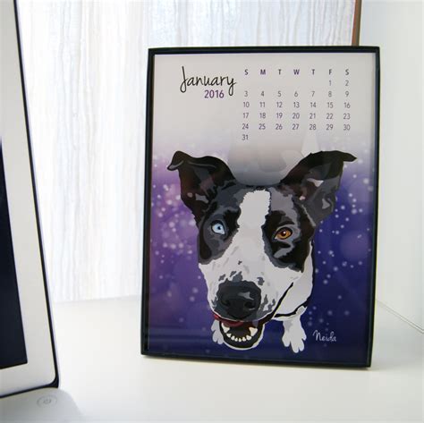 Dog Desk Calendar 5x7 2021 Flexible Dates Animal Shelter Etsy