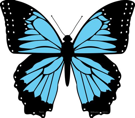 Blue Butterfly Clipart Preview Blue Butterfly Cl Hdclipartall