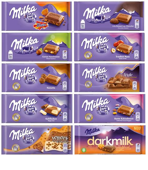 buy milka chocolate assortment variety pack of 10 full size bars randomly selected no