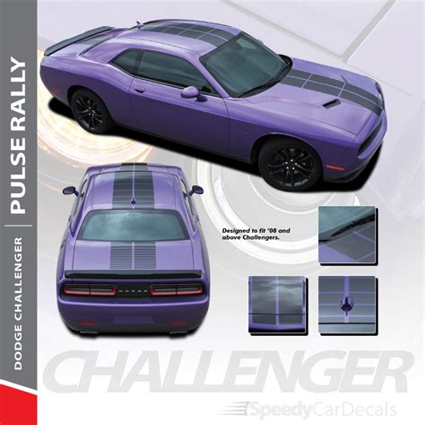 Dodge Challenger Rt Side Dual Stripes Duel 15 2015 2020 2021 2022 2023