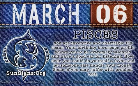 March 6 Zodiac Horoscope Birthday Personality Sunsignsorg