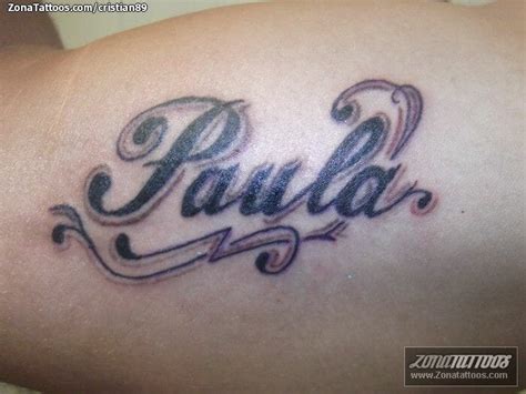 Tatuaje De Nombres Letras Paula