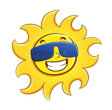 Sun Wearing Sunglasses Stock Illustrations 3849 Sun Wearing